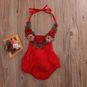 SOLD Babygirl silk romper